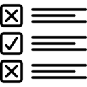 cross,interface,cancel,checked,check mark,check box,lists
